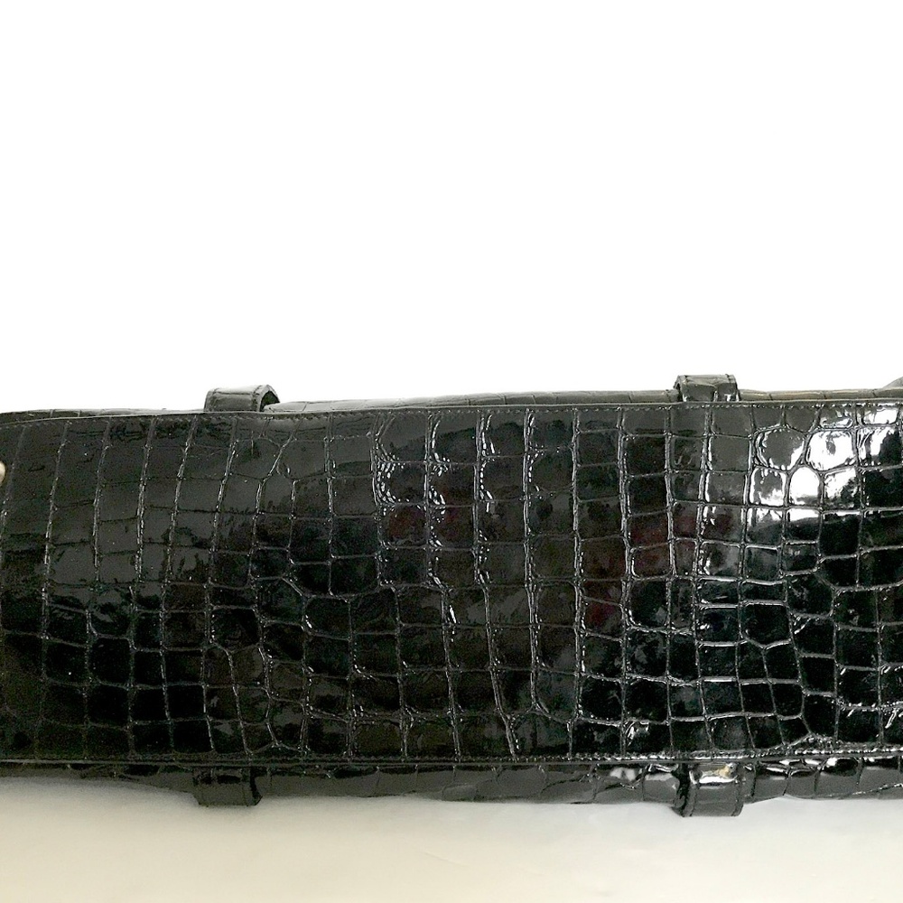 Italy Le Solim Patent Leather Bag Black - Picture 8 of 8